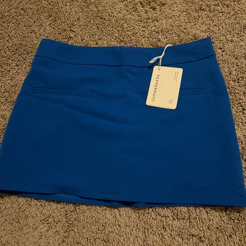NWT peppermayo sarah mini skirt in cobalt